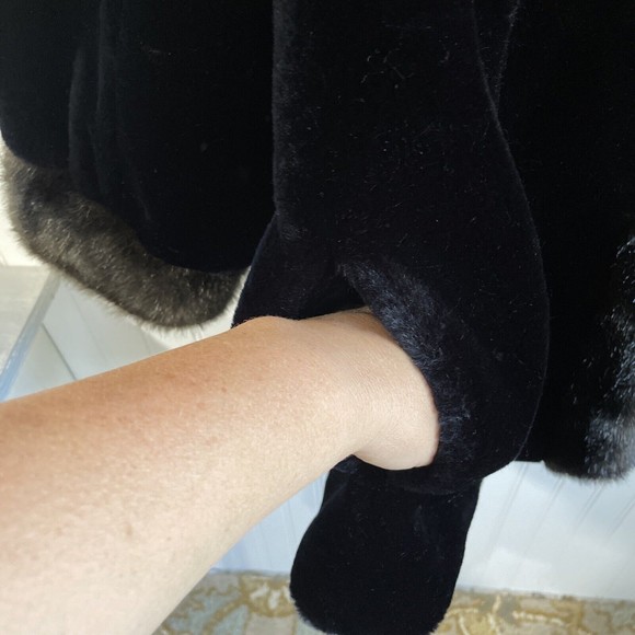 Vintage 60s Coat Womens Large Fur Collar Wool Accent‎ Buttons USA Union Made - Picture 6 of 12